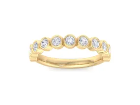 0.76(2.5 mm)CT Lab Grown Diamond Wedding Band Round Cut Ring, Classic Eternity Wedding Band