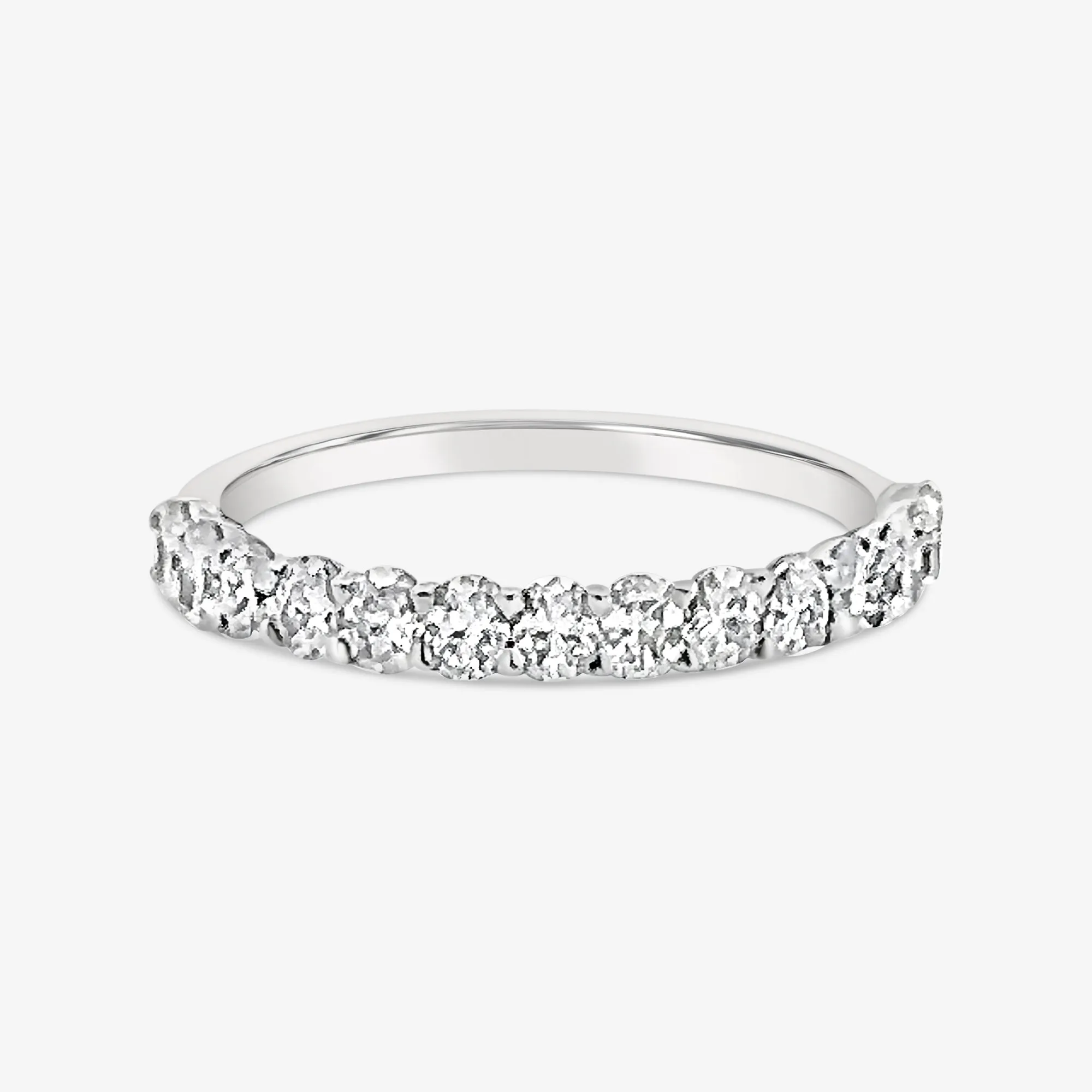 1/2 Way Oval Shared Prong Ring