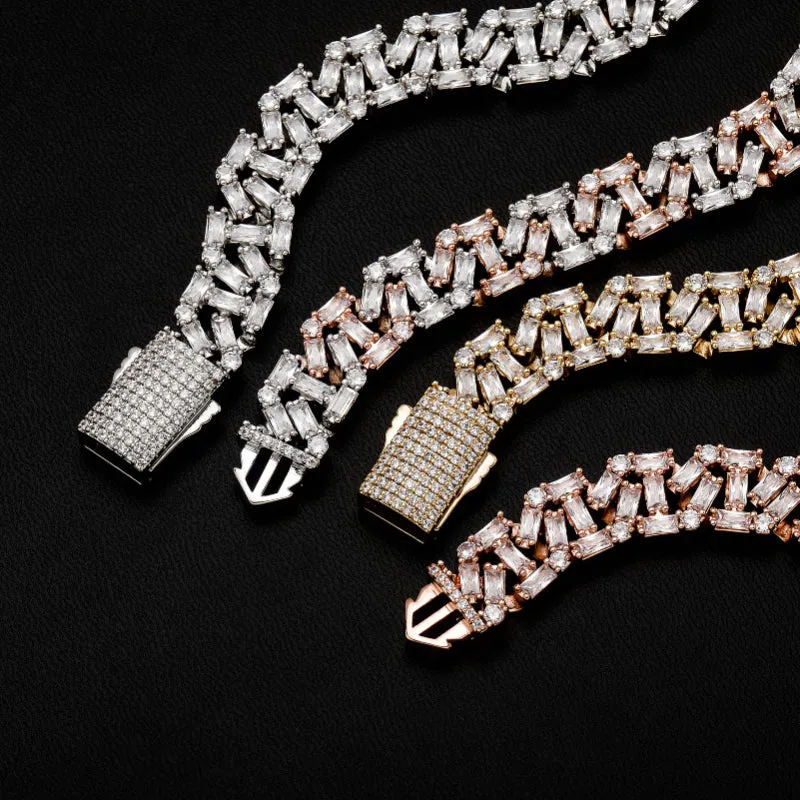 13mm Complex Pattern Chain Necklace