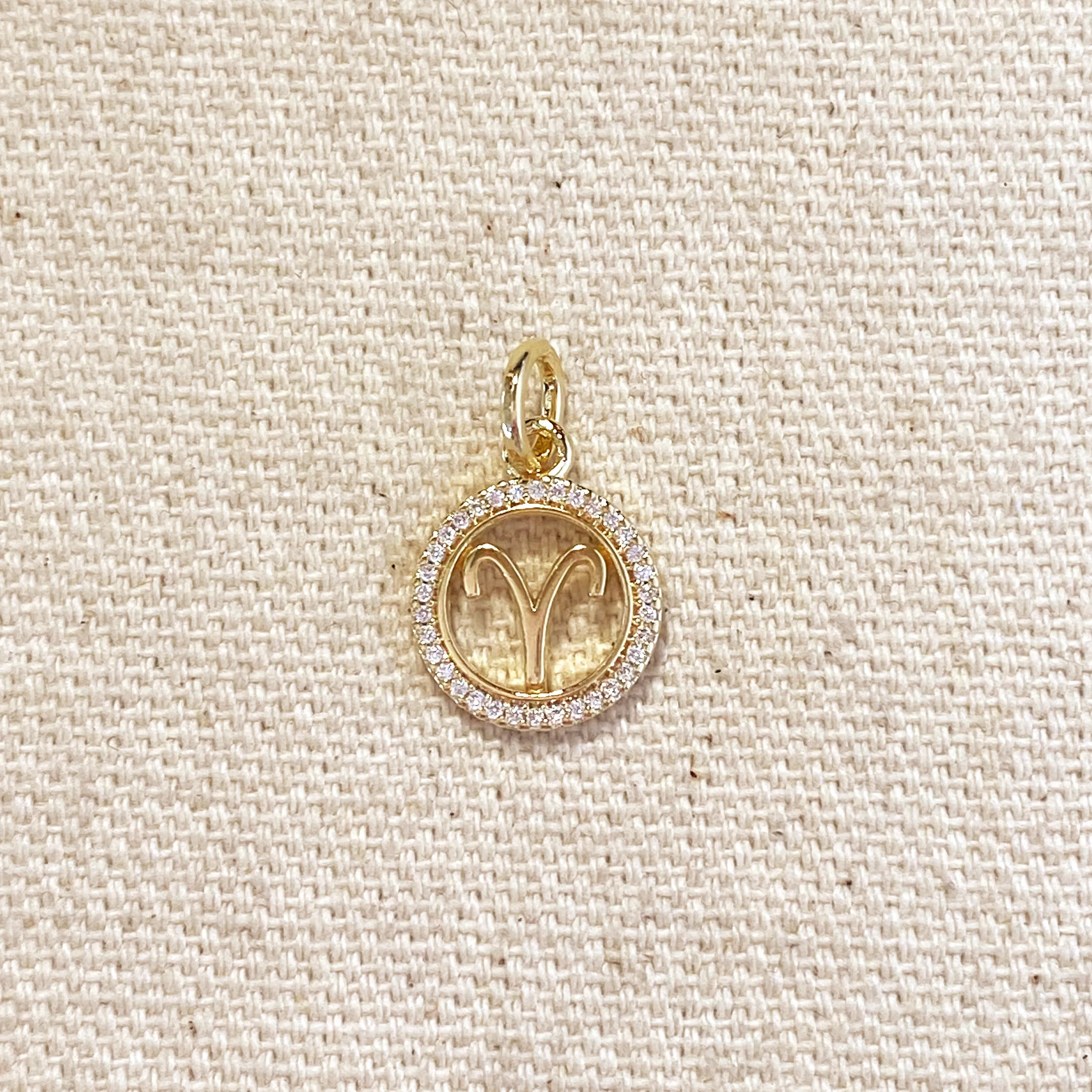 18k Gold Filled Mini Aries Zodiac Pendant