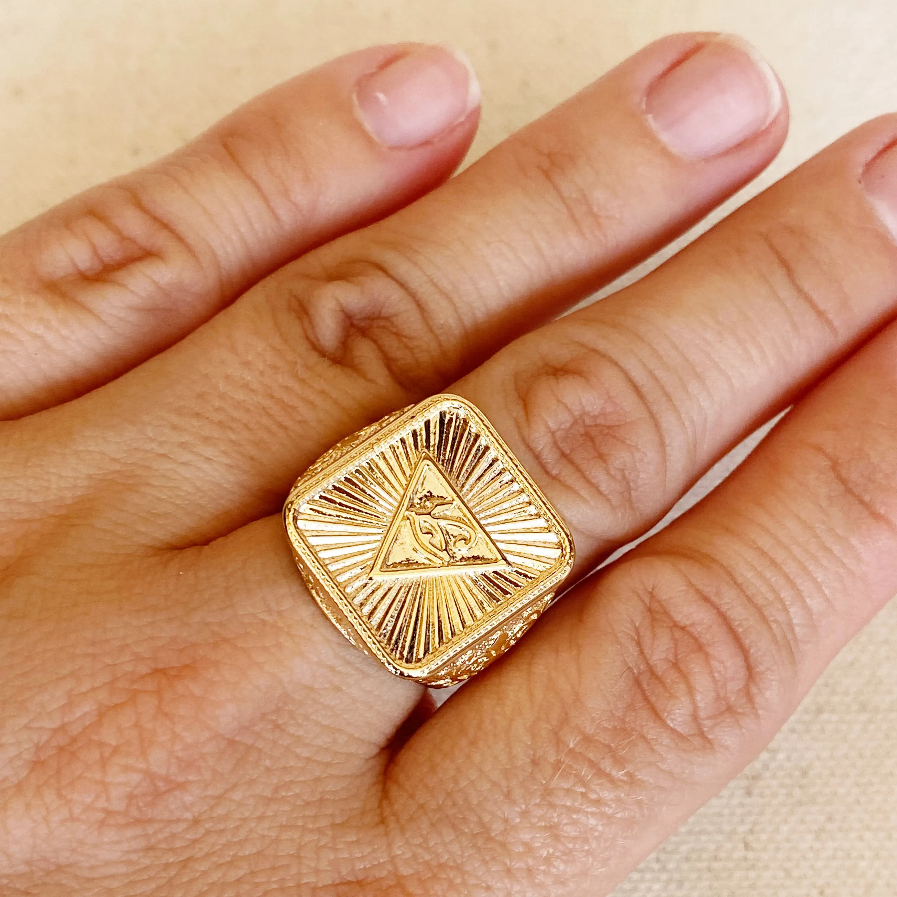 18k Gold Filled Mystic Eye Ring