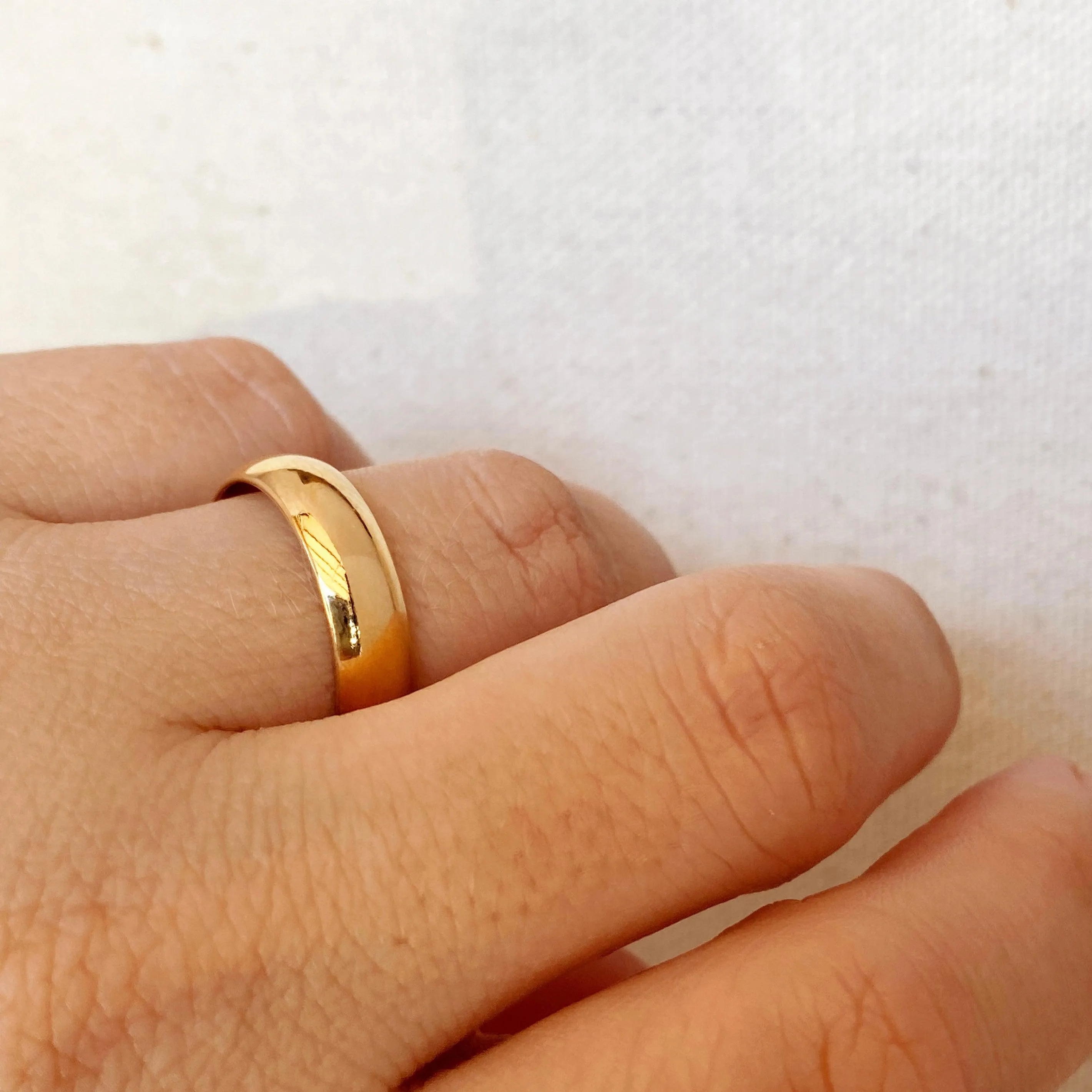 18k Gold Filled Wide Band Ring