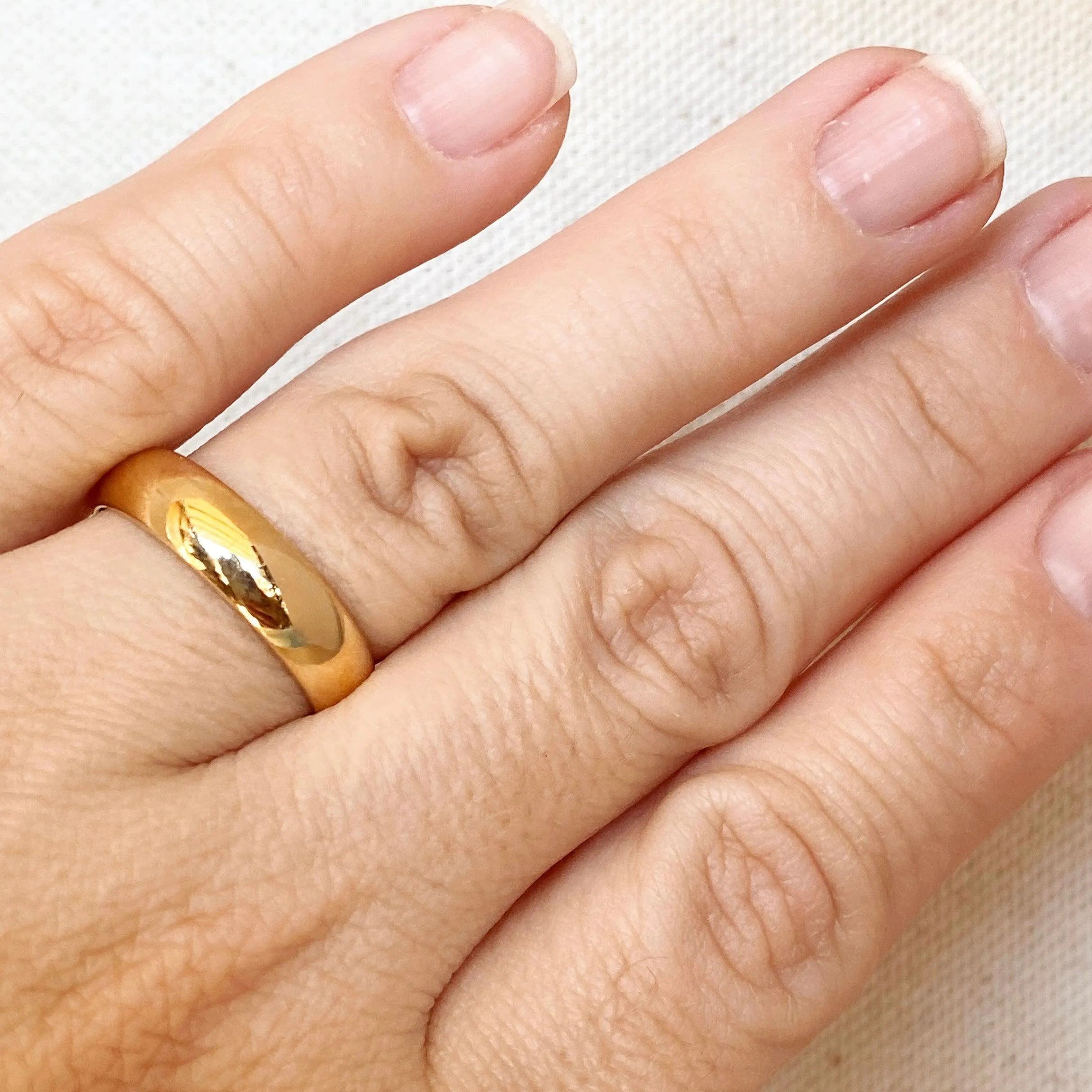 18k Gold Filled Wide Band Ring