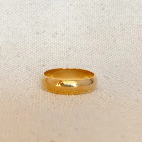 18k Gold Filled Wide Band Ring