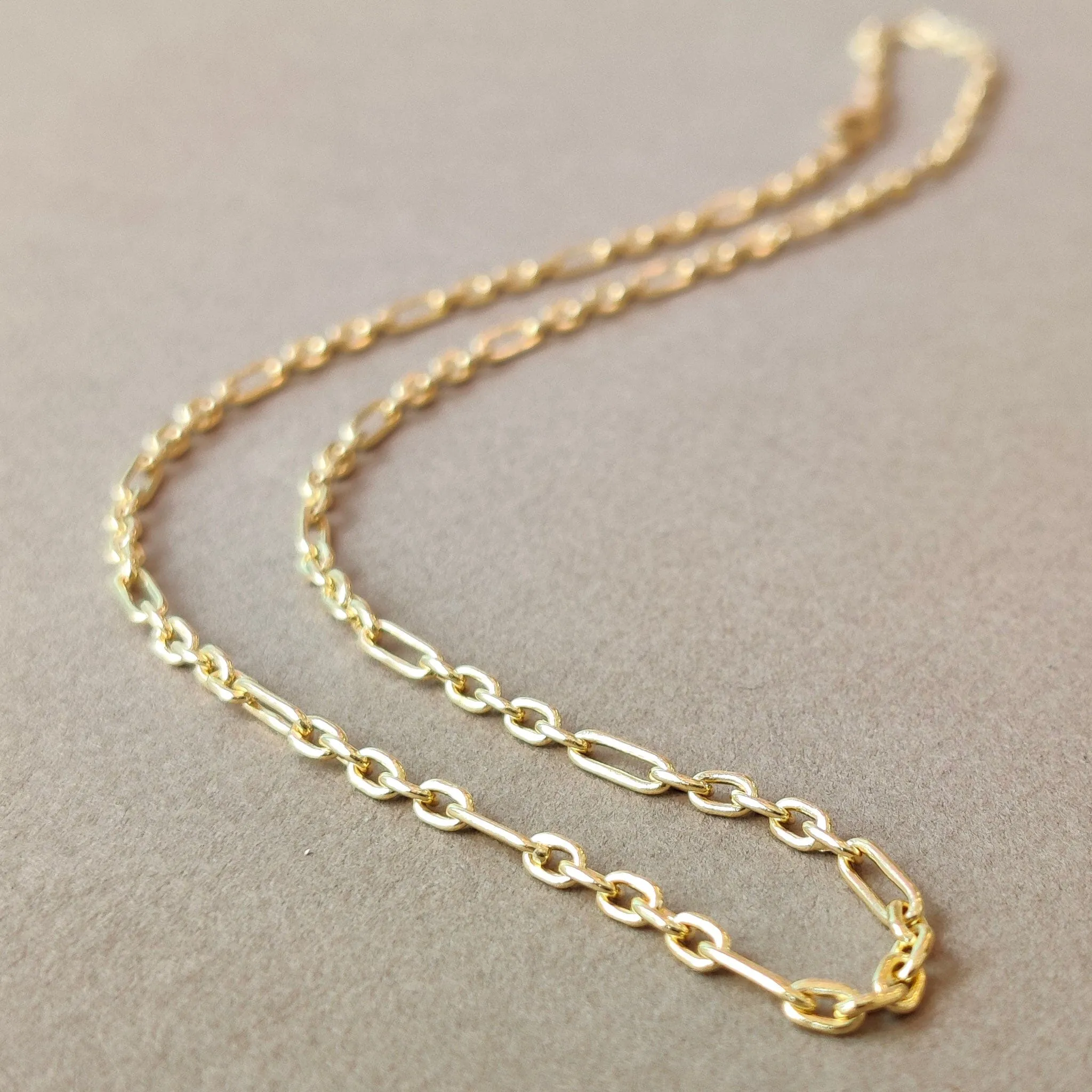 18K Trombone Chain Petite