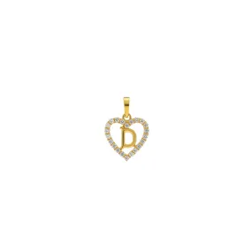 22K Gold Darling D Pendant