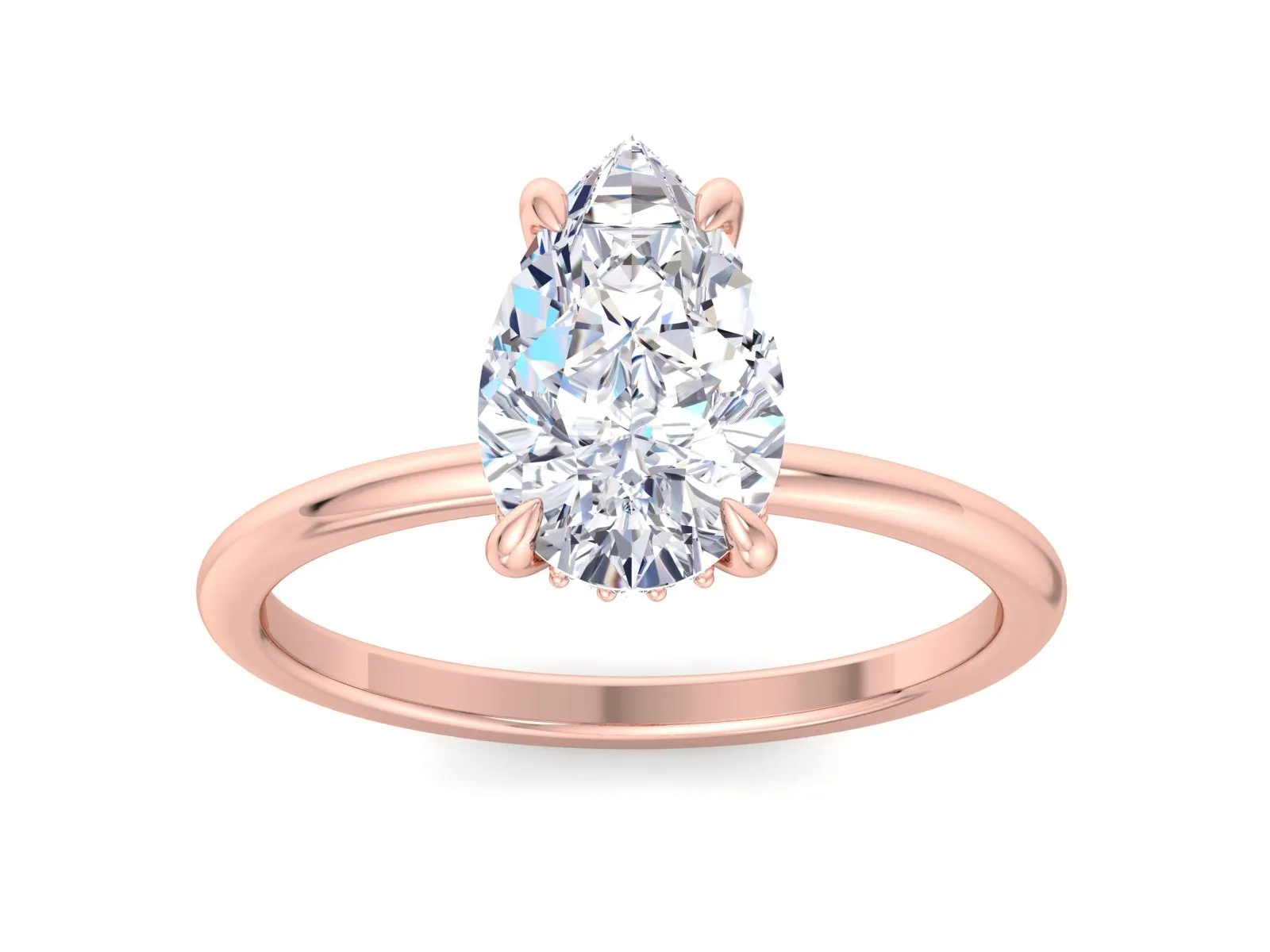 2.70 Ct Pear Cut Engagement Ring Solitaire Ring Wedding Ring