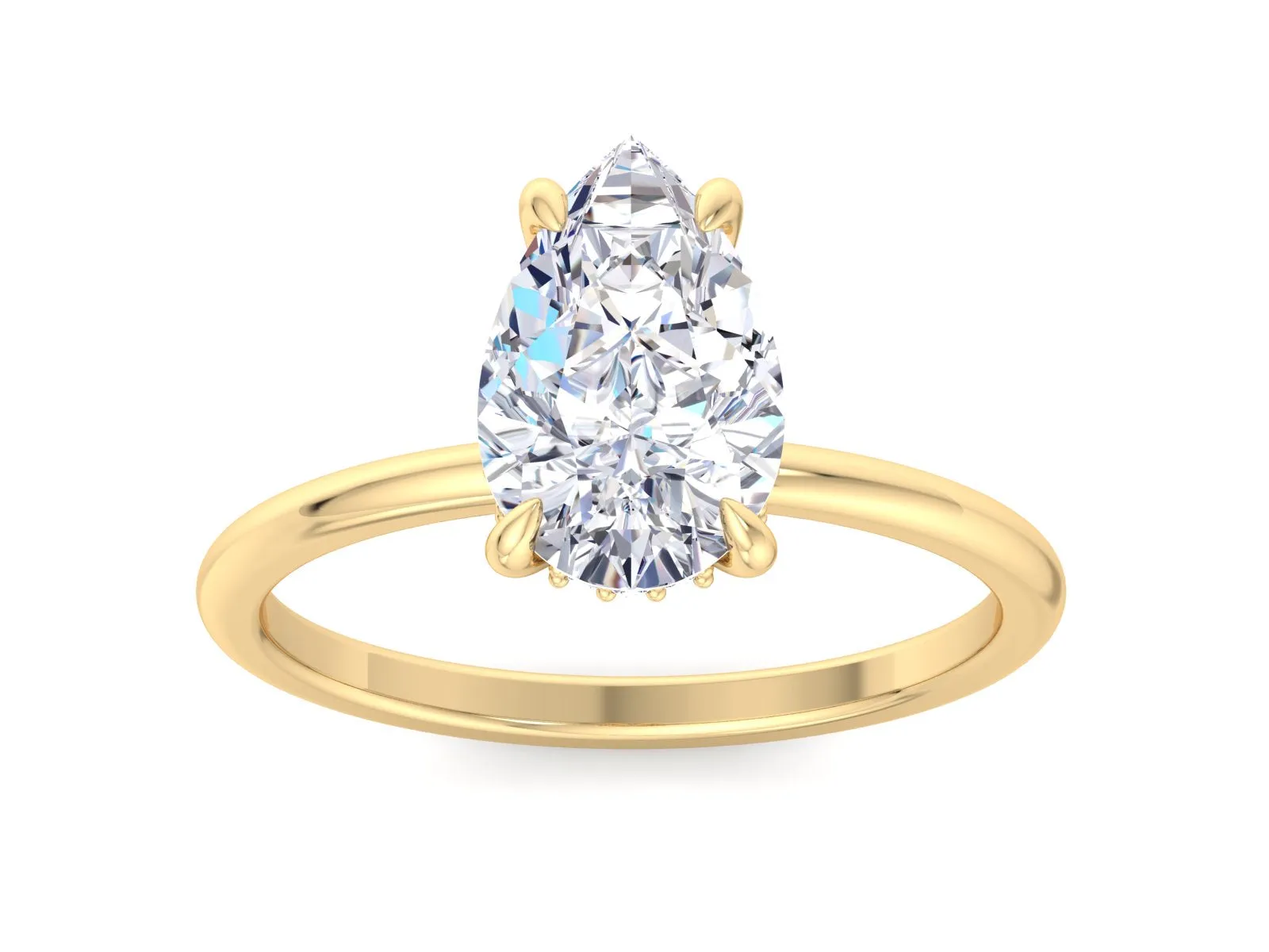 2.70 Ct Pear Cut Engagement Ring Solitaire Ring Wedding Ring