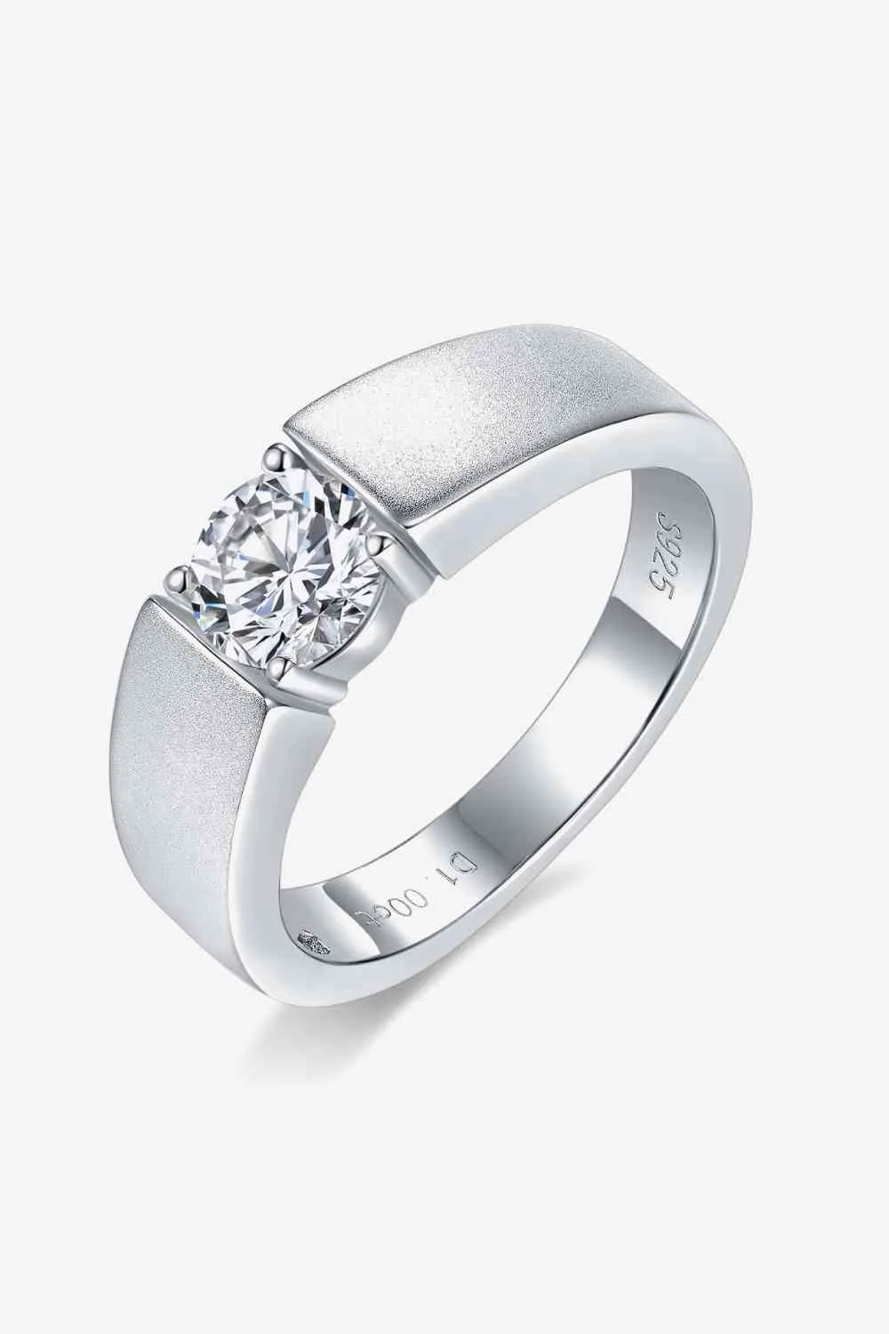 925 Sterling Silver I Carat Moissanite Ring