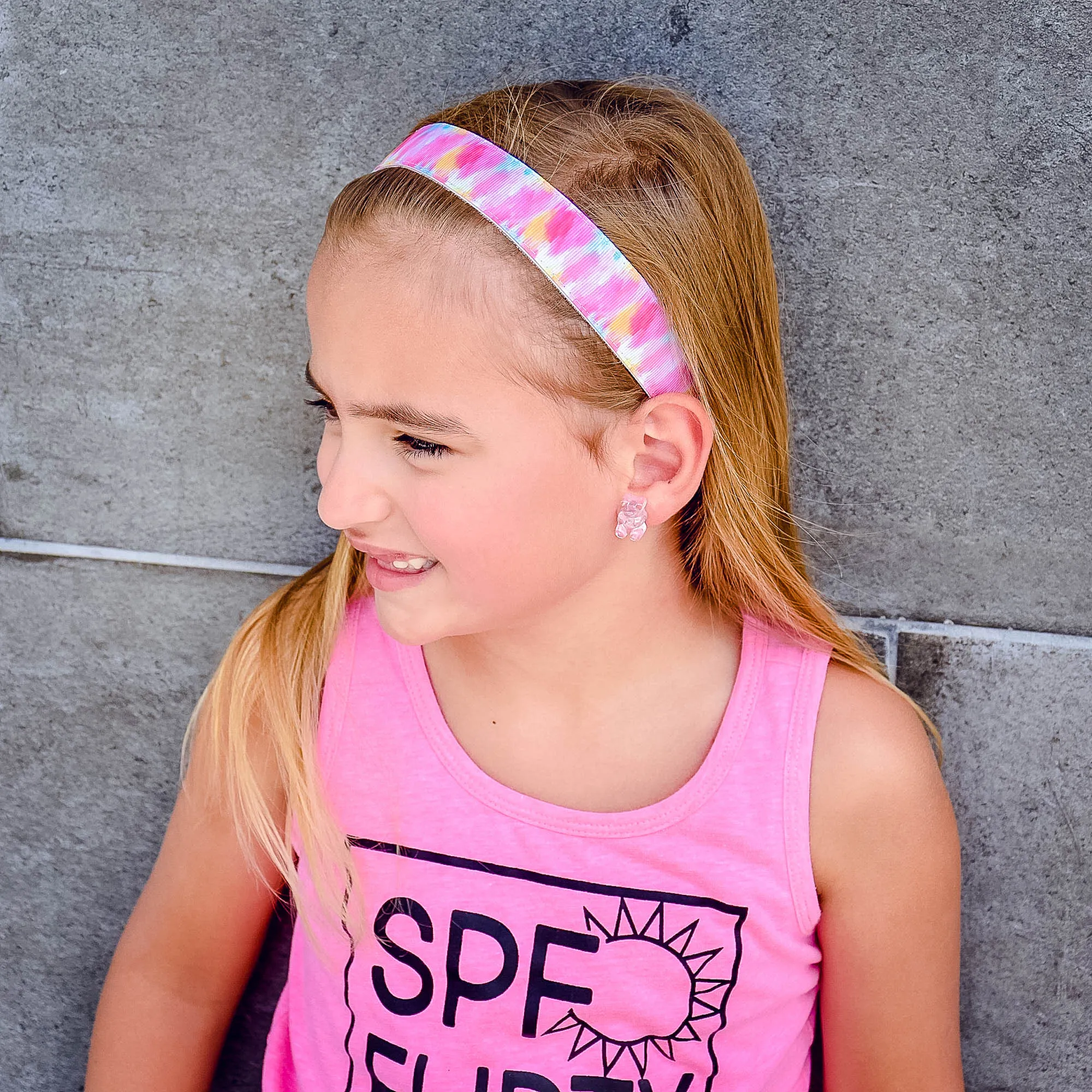 Adjustable No Slip Tie Dye Headband