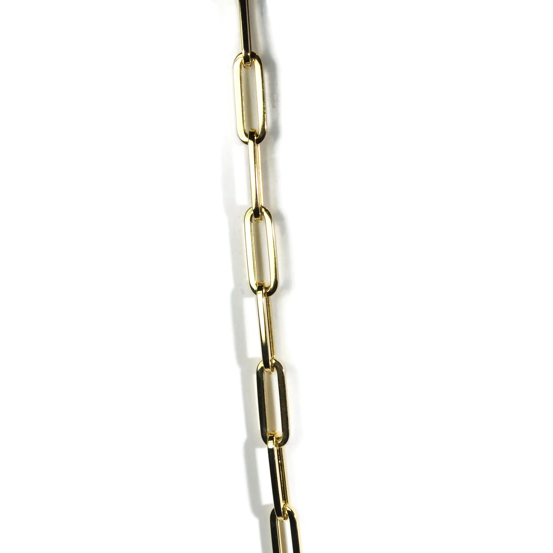 AFJ Gold Collection - Paperclip Link Chain Necklace, Yellow Gold