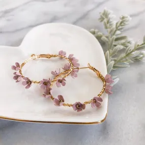 Angelica Flower Hoop Earrings - LAST CHANCE!