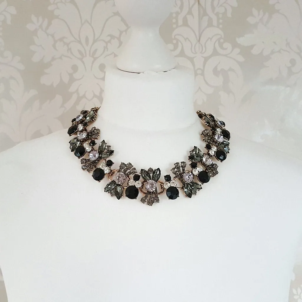 ANIYA Black Statement Necklace