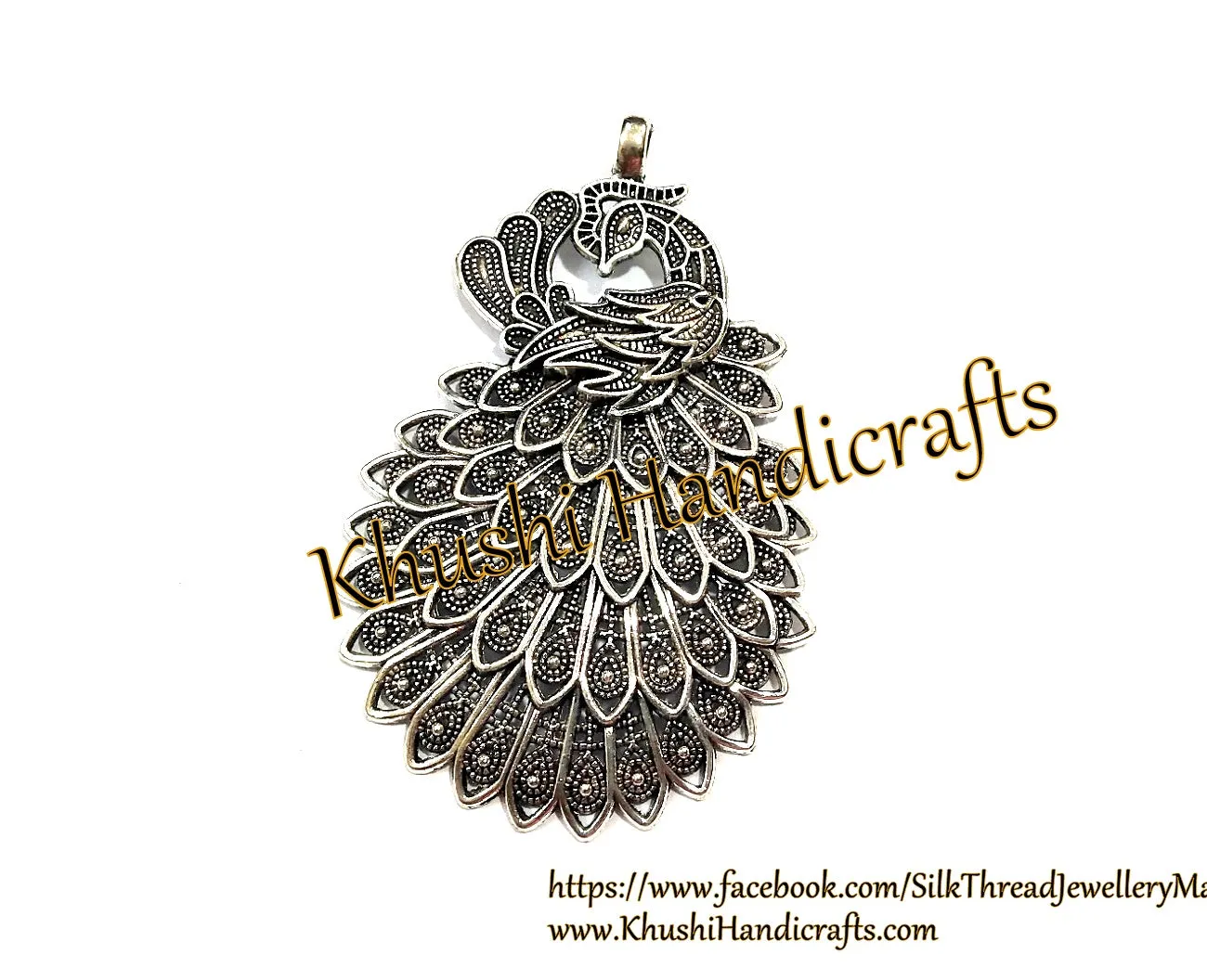 Antique Silver Designer Big Peacock Pendant .Sold per piece!