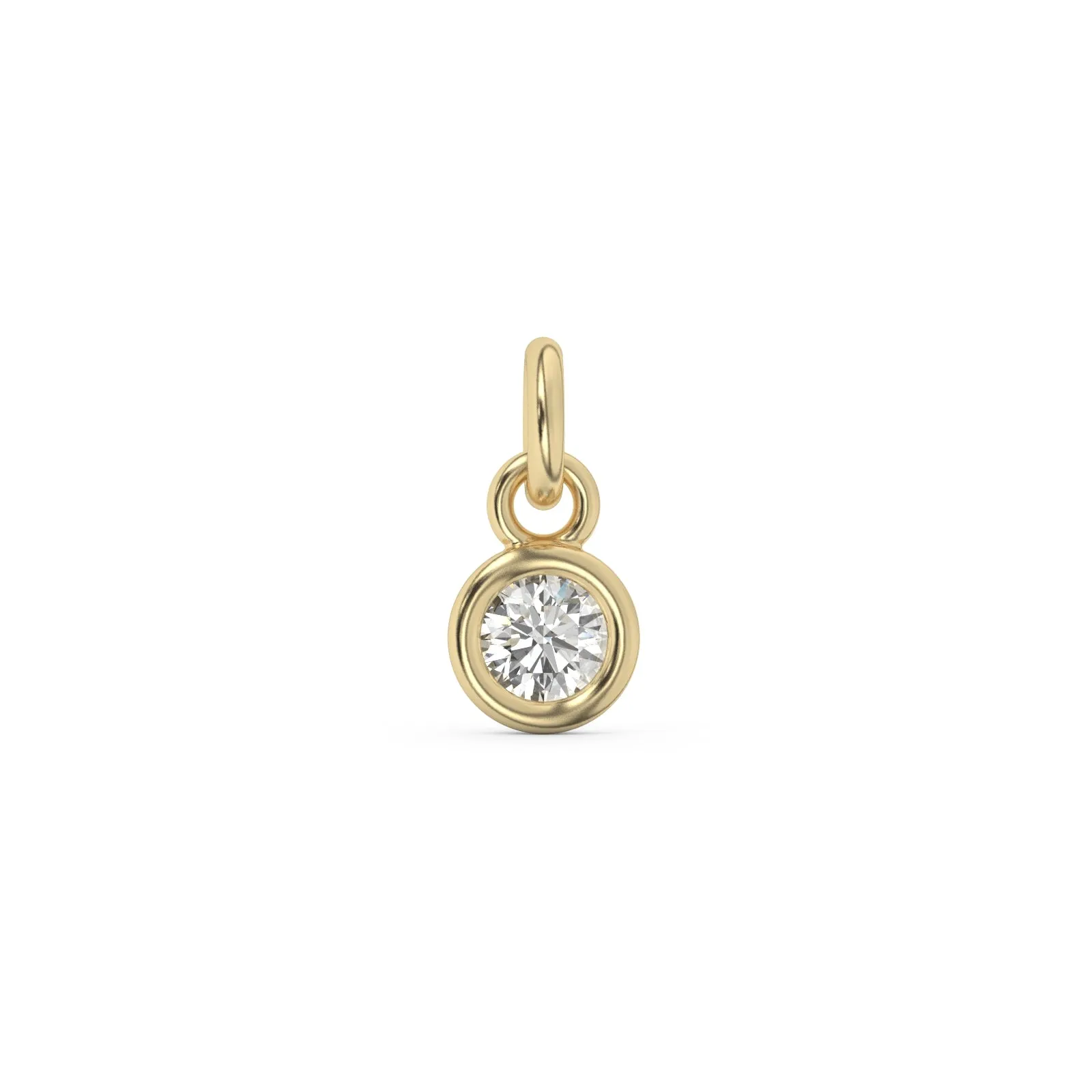 April Birthstone Charm | Diamond | 10k Yellow Gold