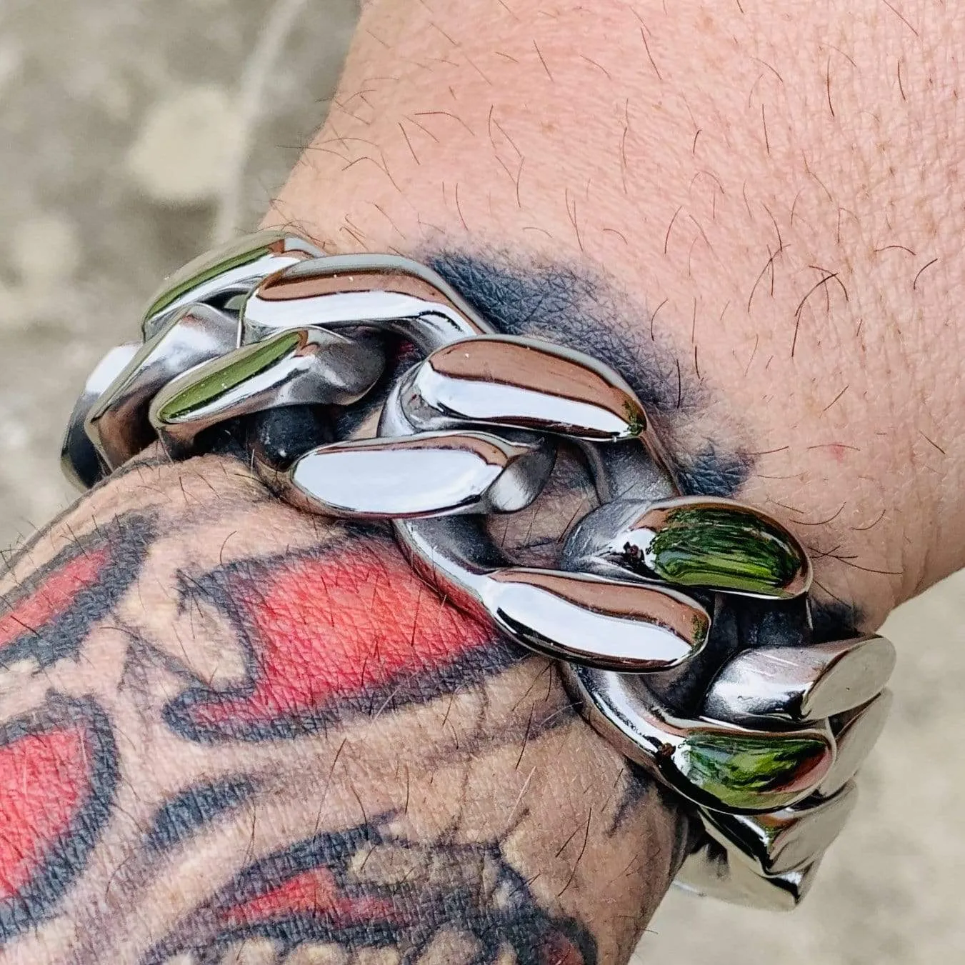 Bagger Bracelet - EASY BIKER - Polished - 3/4” wide - B16