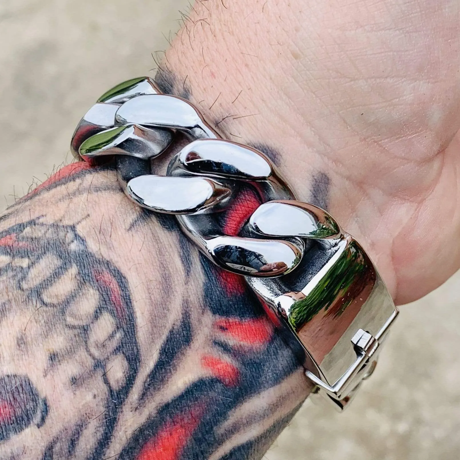 Bagger Bracelet - EASY BIKER - Polished - 3/4” wide - B16