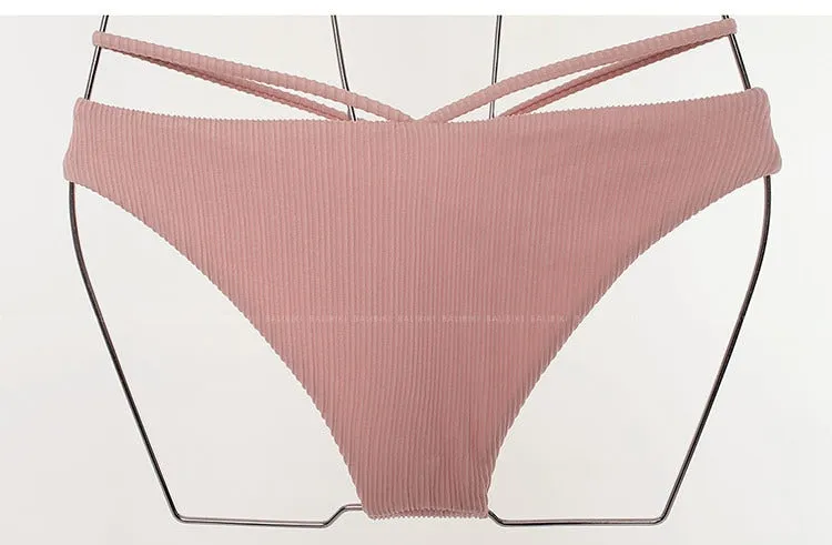 Bali Sunrise Sexy Hollow Out Two Piece Pink Bikini