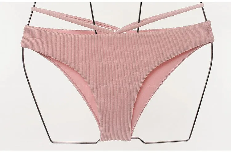 Bali Sunrise Sexy Hollow Out Two Piece Pink Bikini