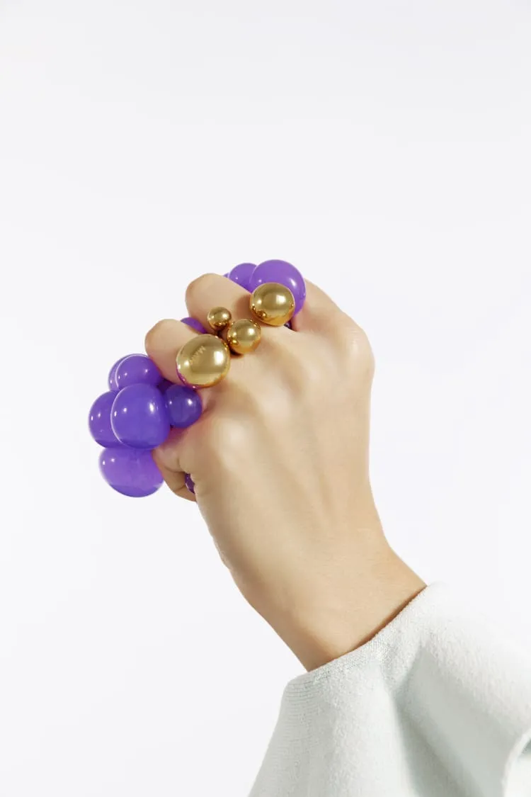 ball ring in gold