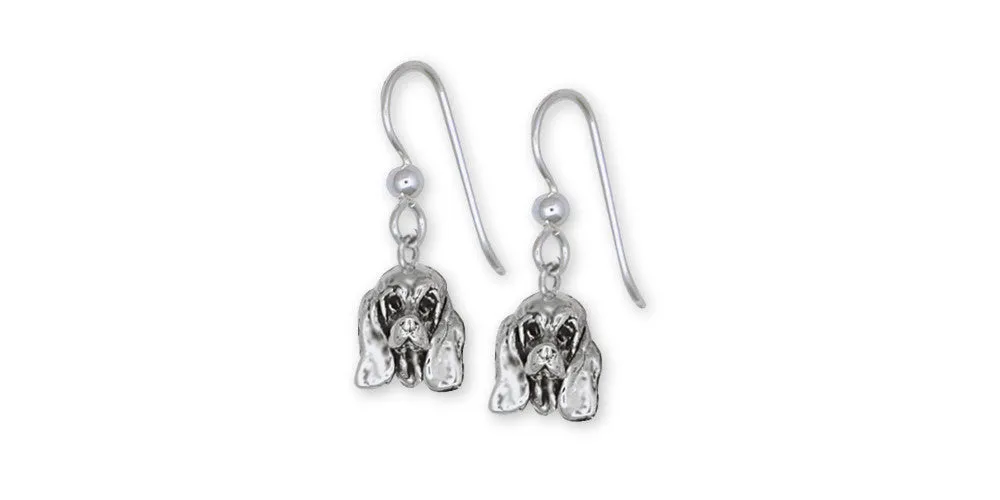 Basset Hound Earrings Jewelry Sterling Silver Handmade Dog Earrings BH3-E