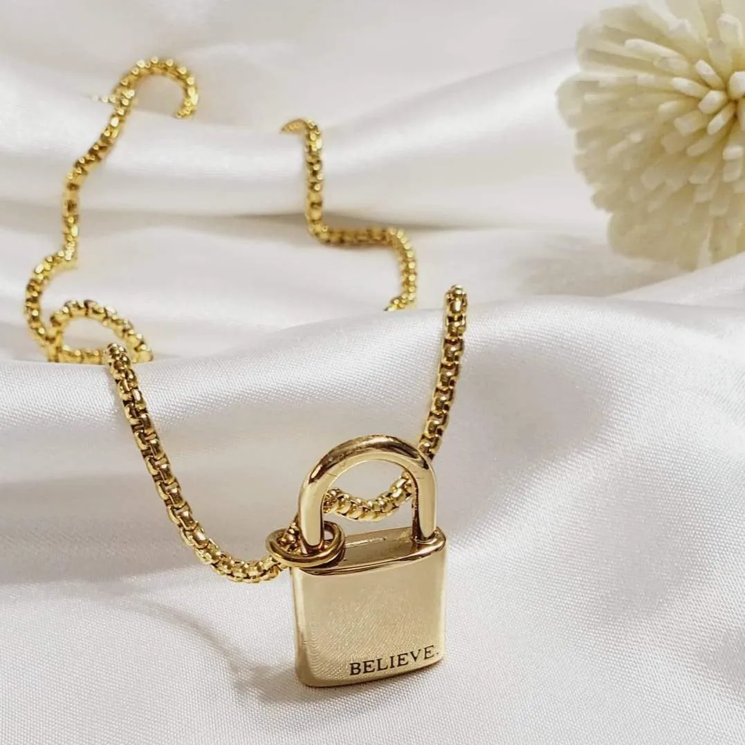 Believe Lock Necklace