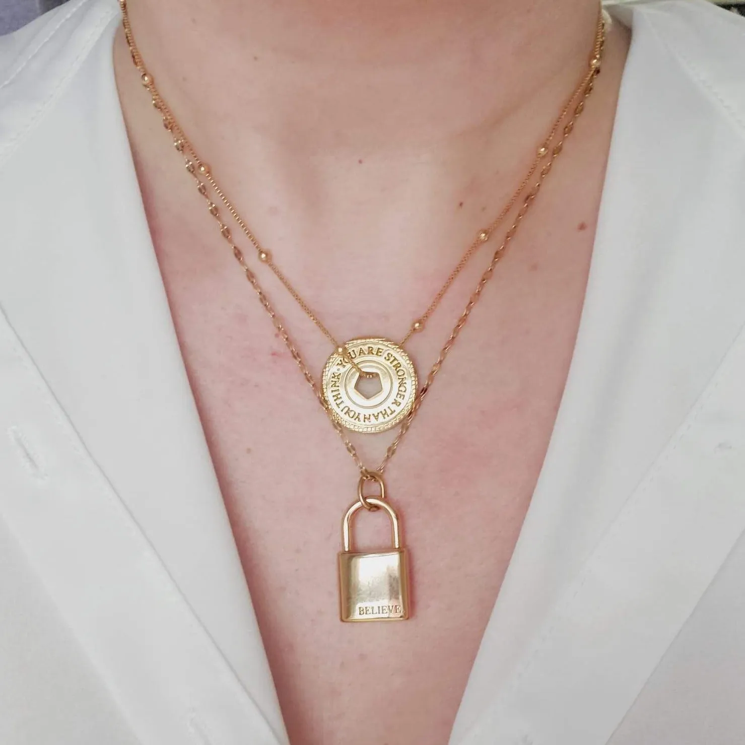 Believe Lock Necklace