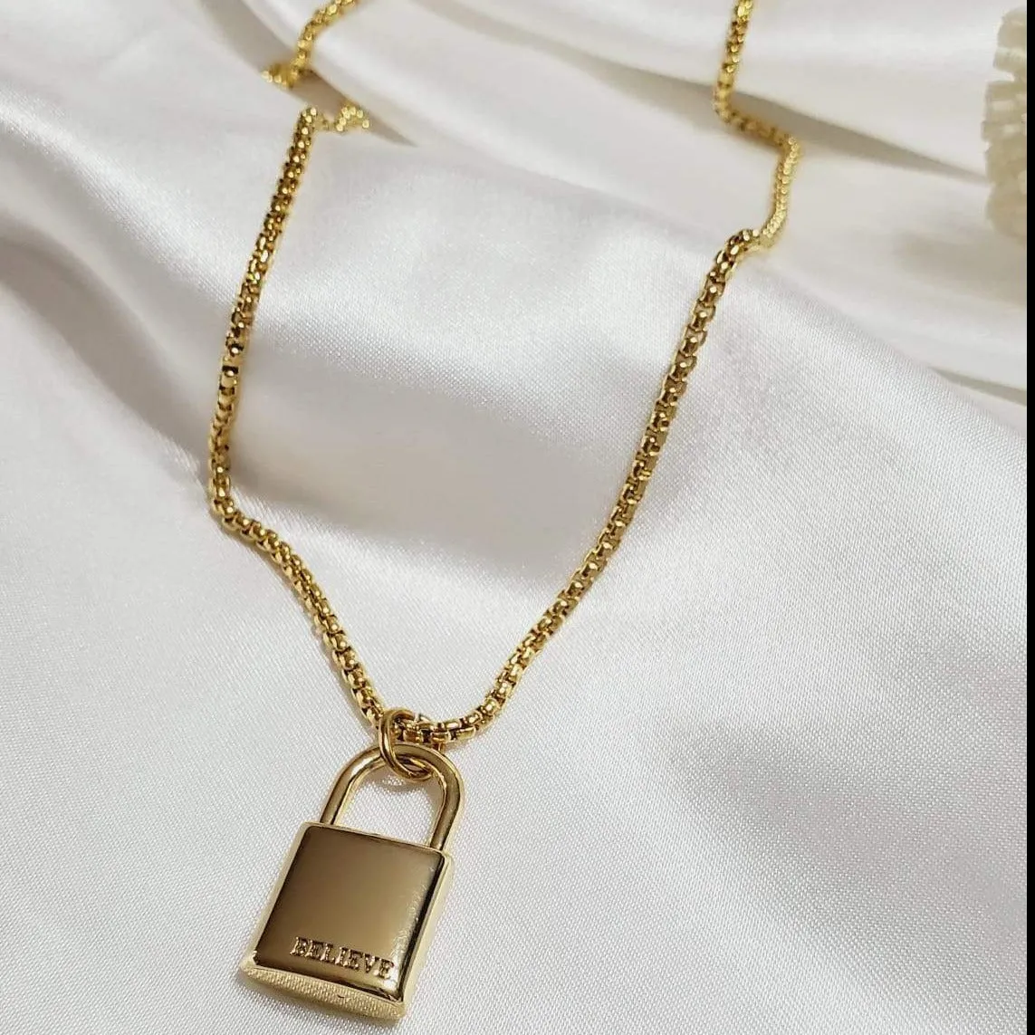 Believe Lock Necklace