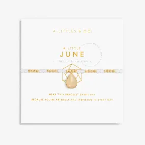 Birthstone A Little June Bracelet in Gold-Tone Plating - Moonstone