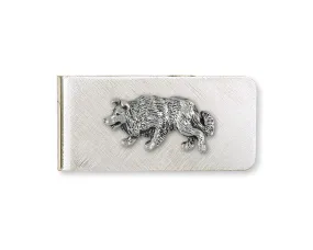 Border Collie Money Clip Jewelry Sterling Silver Handmade Dog Money Clip BDC5-MC