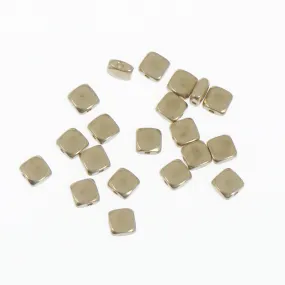 Brass Spacer Beads 5.2*5.2*2.4mm Square Beads with Rounded Corner Spacers 1mm Hole  50pcs 10377450