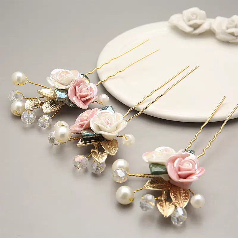 Bridal Necklace/Earrings/Hair Clips Set