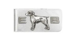 Brittany Dog Money Clip Handmade Sterling Silver Dog Jewelry BS1-MC