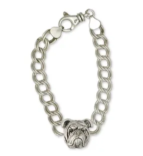 Bulldog Bracelet Jewelry Sterling Silver Handmade Dog Bracelet BD18-B