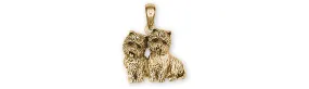 Cairn Jewelry 14k Yellow Gold Handmade Cairn Terrier Pendant  CNWT61X-PG