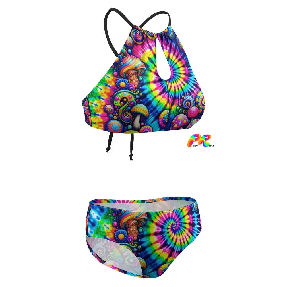 Color Burst Tie Dye Two Piece Bikini