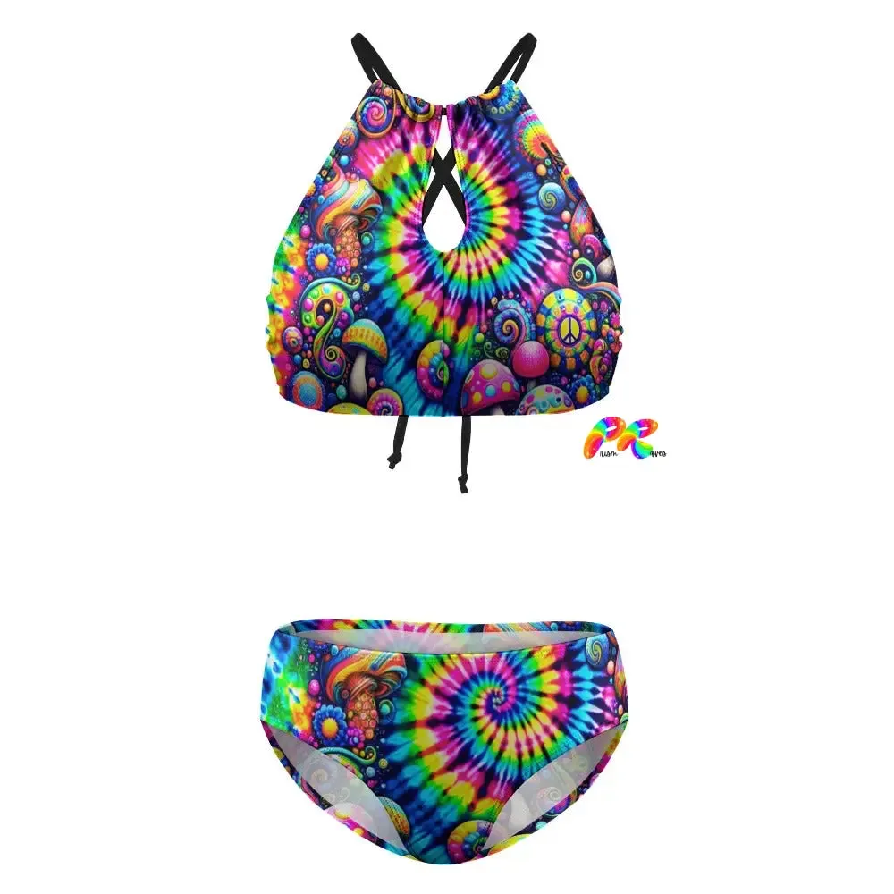 Color Burst Tie Dye Two Piece Bikini