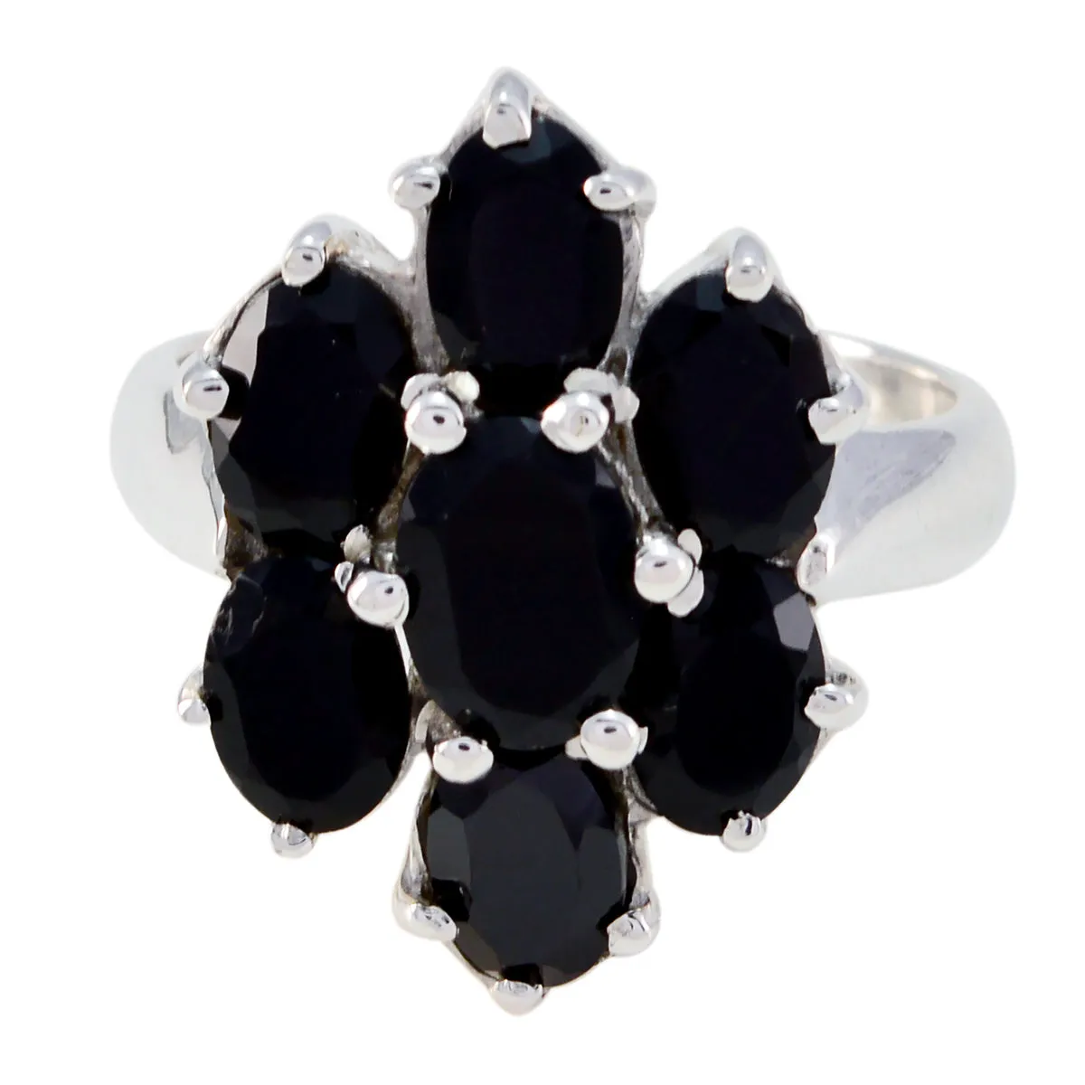 Dainty Stone Black Onyx 925 Sterling Silver Rings Jewelry Auctions