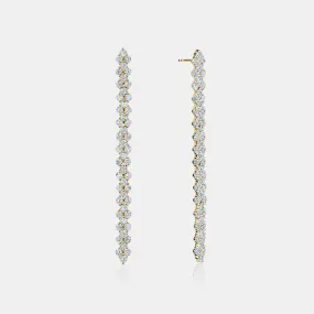 Dangling Diamond Trio Earrings