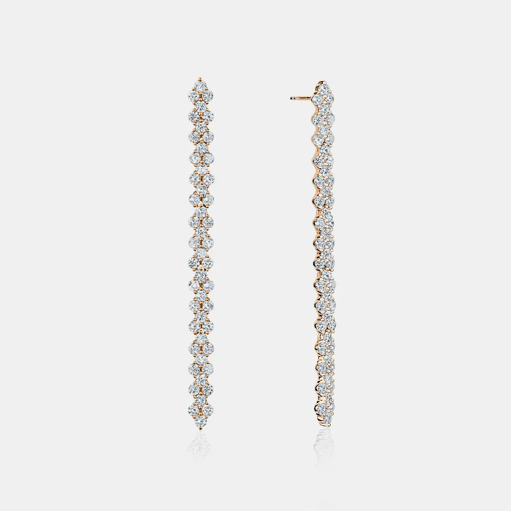 Dangling Diamond Trio Earrings