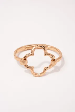 Delia Spring Metal Cuff Bracelet - Gold