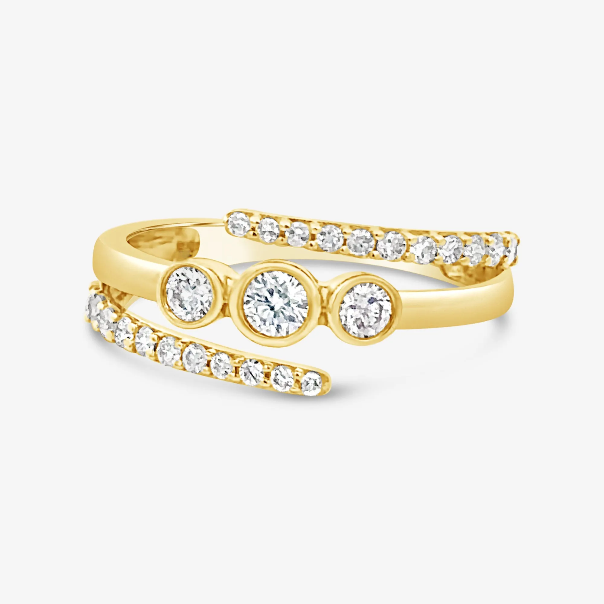 Diamond Bezels & Pave Wrap Ring