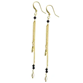 EARRING KELLY DROP ONYX