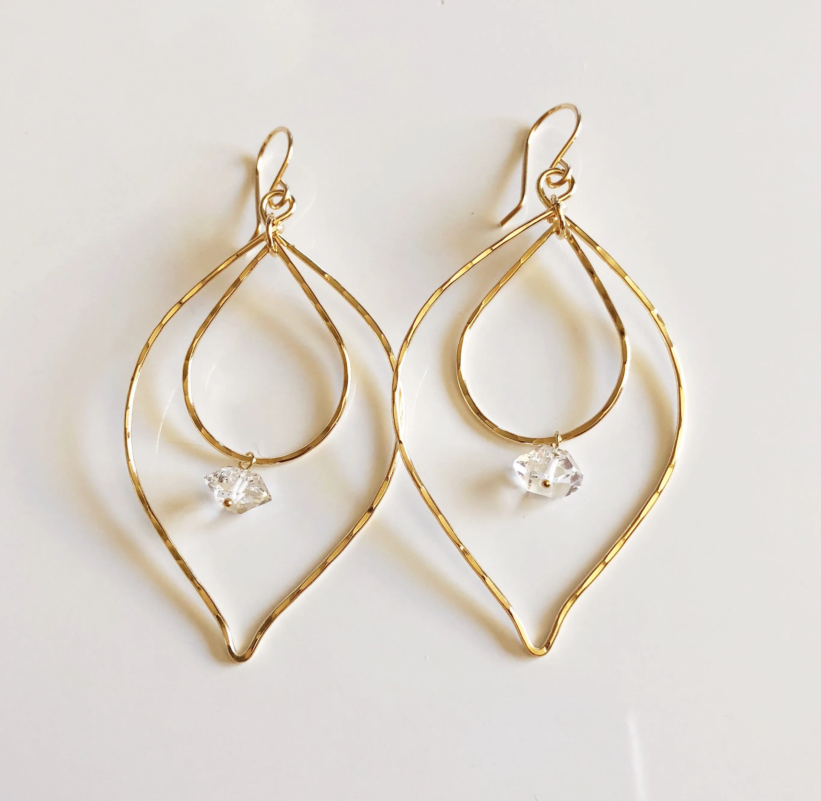 Earrings Yoshiko - herkimer diamond (E368)