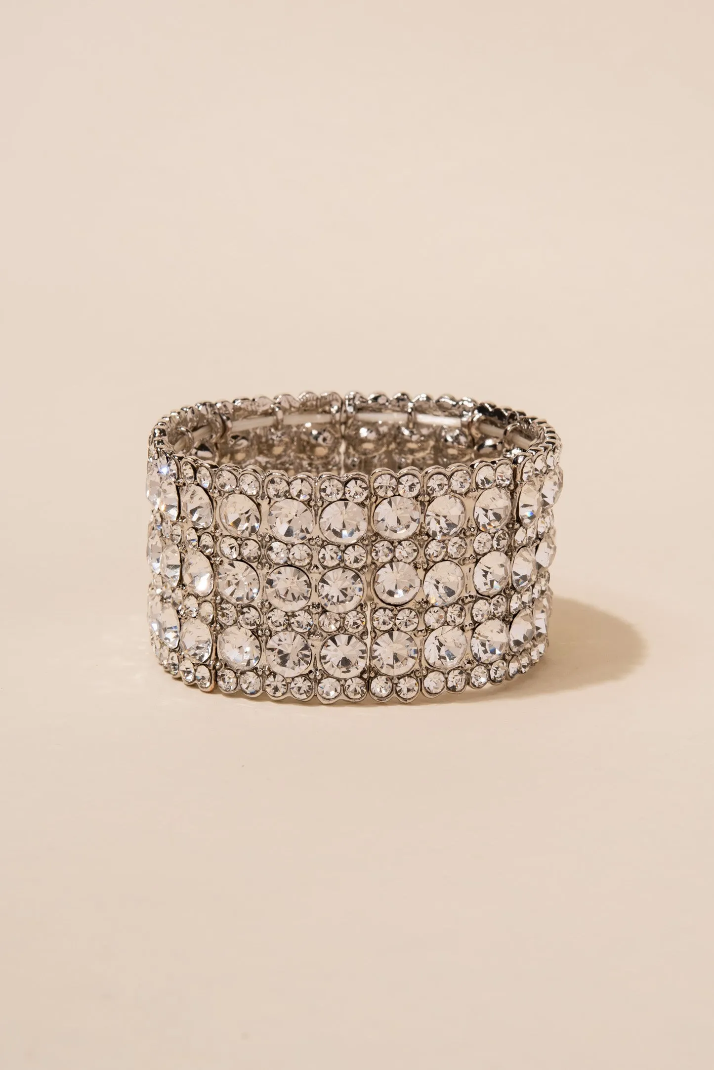 Emery Pearl & Rhinestone Stretch Bracelet