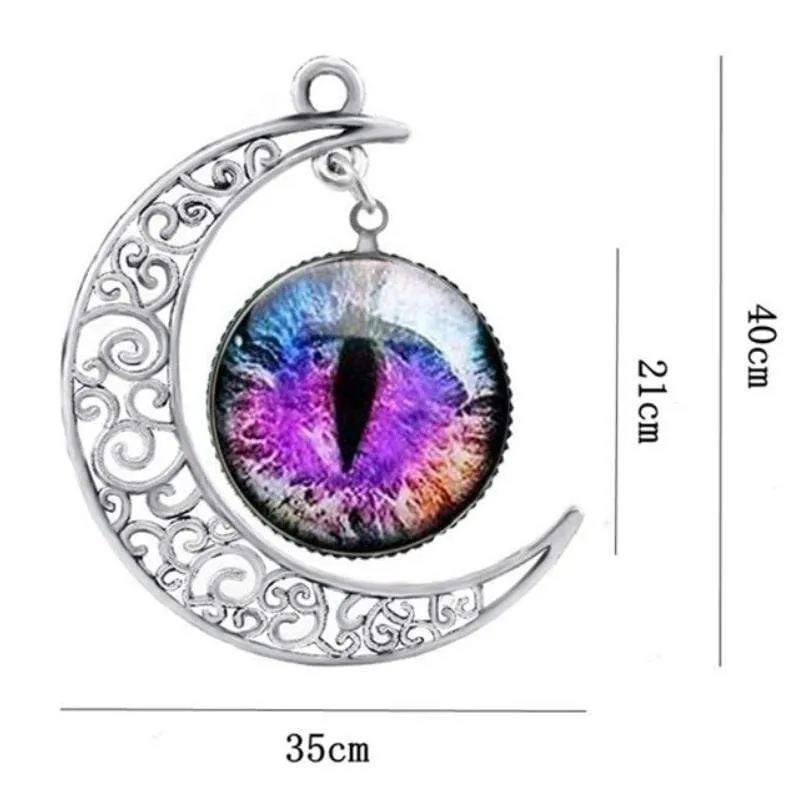 Eye of the Dragon Glass Pendant Necklace