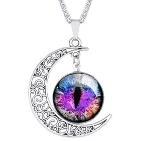 Eye of the Dragon Glass Pendant Necklace