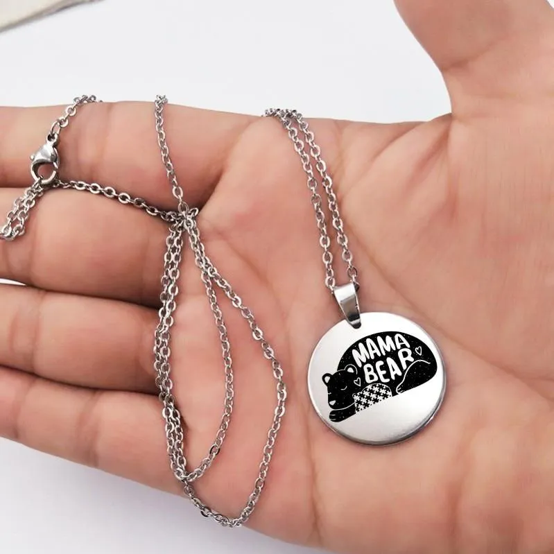 Fashion Stainless steel Necklace Fun Autism Awareness Ribbon Pendant Necklaces Jigsaw Puzzle Piece Children's Jewelry Gift