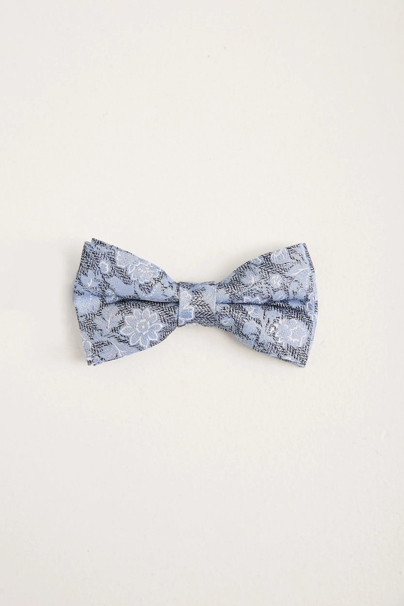 Floral pattern silk bow tie