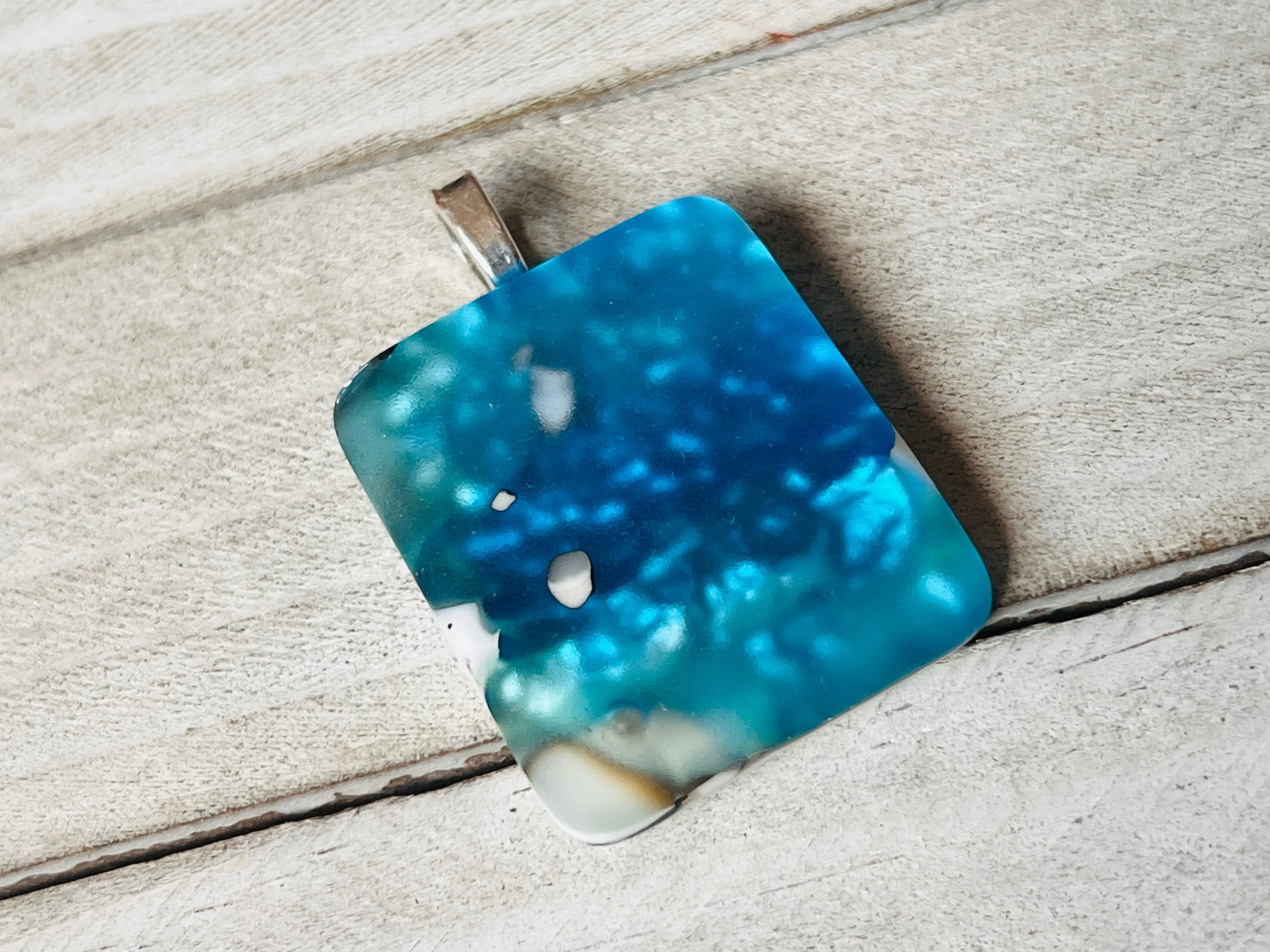 Fused Glass Pendant~Swiss Alp’s